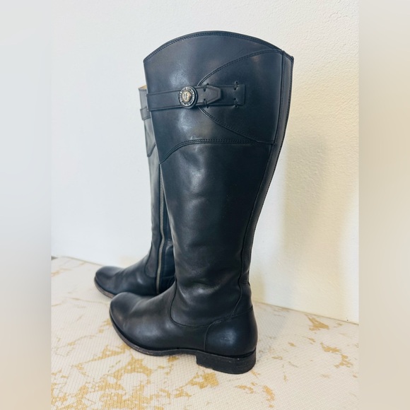 🔥🔥FINAL CLEARENCE🔥🔥 FRYE Women’s Molly Knee High Black Leather Boots - Picture 2 of 12